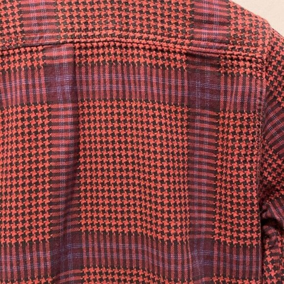 Superdry Red Plaid Button Down Shirt Size Medium - Picture 8 of 11
